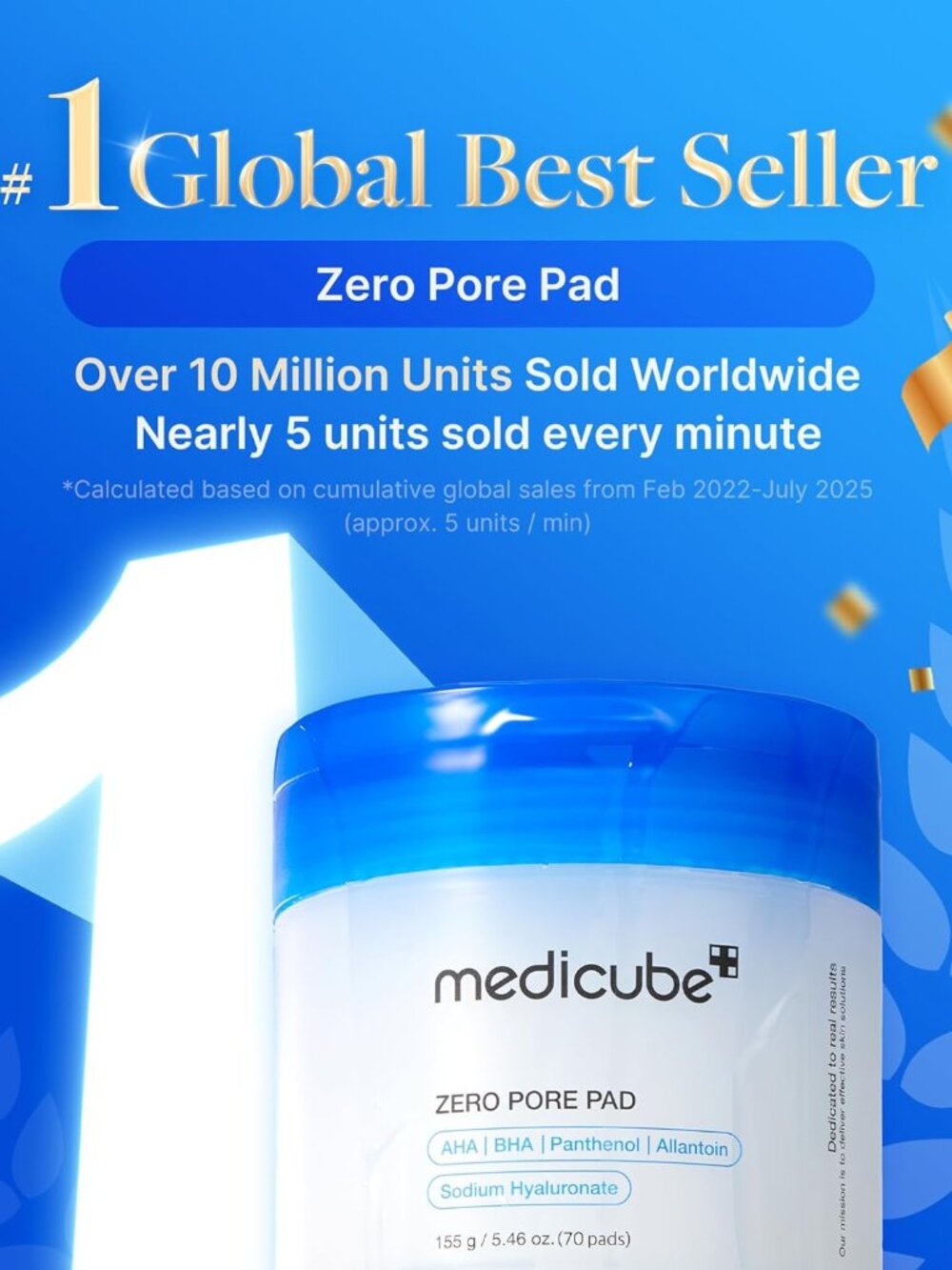 Medicube Zero Pore Pad 2.0 AHA/BHA Exfoliating Toner Pads 70ct Korean Skincare
